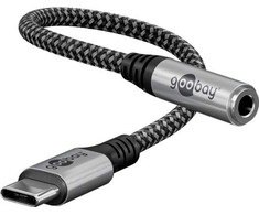 USB adapteris Goobay RB74056 USB-C – 3,5 mm lizdas, sidabrinis (RB74056)
