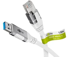 Kabelis USB Goobay USB-A - RJ-45 5 m Baltas (RB74161)