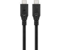 Goobay USB-C - USB-C laidas 1 m, juodas (RB74187)