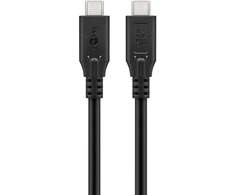 Goobay 74207, 2 m, USB C, USB C, USB 3.2 Gen 1 (3.1 Gen 1), Juoda