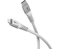 USB kabelis Goobay Lightning - USB-C 2 m, baltas