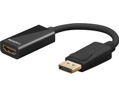 Goobay Kabelis przejściowy DisplayPort/HDMI, paauksuotas