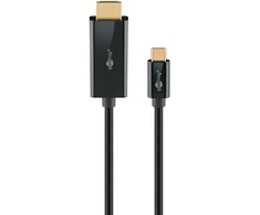 Goobay 75698, 3 m, USB Type-C, HDMI, Vyriškas, Vyriškas, Tiesus