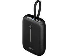 Powerbank Goobay 76251 su integruotu USB-C kabeliu 10000 mAh Juodas