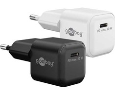 Goobay Szybka kroviklis USB-C™ PD GaN Nano (20 W) balta