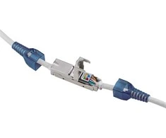 Goobay 79579, IDC, Mėlyna, Pilka, Tiesus, Cinkas, Cat6a, U/FTP (STP)