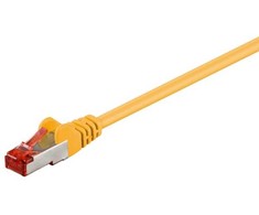 „Goobay CAT 6“ jungties kabelis, S/FTP (PiMF), geltonas – laido ilgis 0,15 m