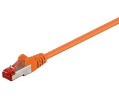 Goobay CAT 6 jungties kabelis, S/FTP (PiMF), oranžinis – laido ilgis 0,15 m