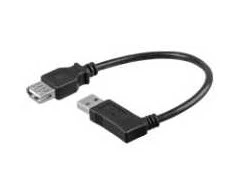 USB laidas „Goobay Thunderbolt“ - USB-A 0,15 m, juodas (JAB-1338756)