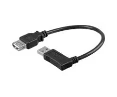 USB laidas „Goobay Thunderbolt“ - USB-A 0,15 m, juodas (JAB-1338756)