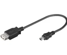 Adapteris USB Goobay USB-A - MiniUSB Juodas (95006)