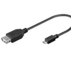 Goobay 95193, 0,2 m, USB A, Micro-USB B, USB 2.0, kištukas/lizdas, juodas