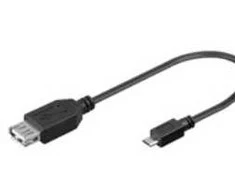 Goobay 95193, 0,2 m, USB A, Micro-USB B, USB 2.0, kištukas/lizdas, juodas