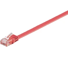 Goobay Flat patch cable U/UTP cat.6 raudonas patch laidas 1m (96400)