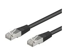 Goobay RB-LAN CAT 5e jungiamasis laidas, F/UTP, juodas – laido ilgis 7,5 m