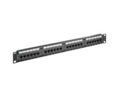 Goobay CAT 5e 19 colių (48,3 cm) pach panelis, 24 portai (1 U), RJ-45, Cat5e, U/UTP (UTP), 22/26, juodas, montuojamas į stelažą