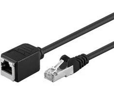 Goobay CAT 5e prailginimo kabelis F/UTP, juodas, 5 m, 5 m, Cat5e, F/UTP (FTP), RJ-45, RJ-45, juodas