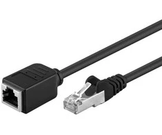 Goobay LAN kabelis CAT 5E ilgintuvas, juodas, 2 m