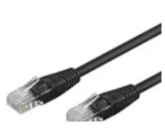 Goobay CAT 5e jungiamasis kabelis, U/UTP, juodas, 0,25 m - CCA vario mišinys