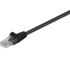 Goobay CAT 5e Jungties laidas, U/UTP, juodas - Laido ilgis 1,5 m