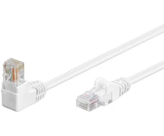 Goobay RB-LAN CAT 5e Jungiamasis laidas 1x 90 kampu, U/UTP, Baltas - Laido ilgis 5 m