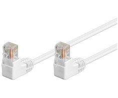 Goobay RB-LAN CAT 5e Jungiamasis laidas 1x 90 kampu, U/UTP, baltas - Laido ilgis 10 m
