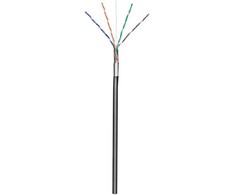 Goobay CAT 5e lauko tinklo kabelis, F/UTP, juodas, 100m, 100 m, Cat5e, F/UTP (FTP), juodas