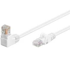 Goobay RB-LAN CAT 5e Jungiamasis laidas 1x 90 kampu, U/UTP, Baltas - Laido ilgis 5 m