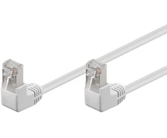 Goobay Gobay Kabelis LAN Patchcord CAT 5E F/UTP 2x90 Baltas 1m