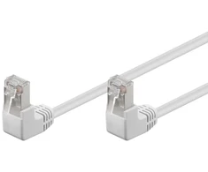 Goobay Gobay Kabelis LAN Patchcord CAT 5E F/UTP 2x90 Baltas 1m