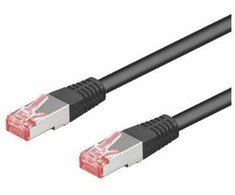 Goobay 95528, 7,5 m, Cat6, S/FTP (S-STP), RJ-45, RJ-45, juodas