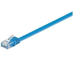 Goobay CAT 6 Flat Komutacinis kabelis, U/UTP, mėlynas, 1.5 m, 1.5 m, Cat6, U/UTP (UTP), RJ-45, RJ-45, Mėlyna