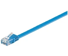 Goobay CAT 6 Flat Komutacinis kabelis, U/UTP, mėlynas, 2 m, 2 m, Cat6, U/UTP (UTP), RJ-45, RJ-45, Mėlyna
