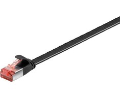 Goobay 94235, 0,25 m, Cat6, U/FTP (STP), RJ-45, RJ-45, juodas