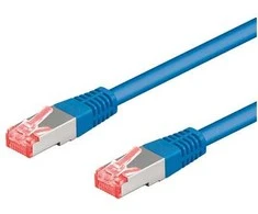 Goobay Wentronic goobay - Patch- Kabelis - RJ- 45 (M) iki RJ- 45 (M) - 25cm - SFTP, PiMF - CAT 6 - be halogenų, formos, be Haken - mėlynas (93211)