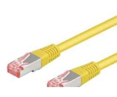 „Goobay CAT 6“ jungties kabelis, S/FTP (PiMF), geltonas – laido ilgis 7,5 m