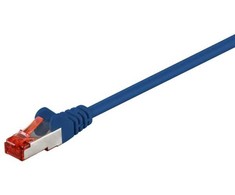 Goobay Triton CAT 6 jungiamasis kabelis, S/FTP (PiMF), Mėlyna - Kabelio ilgis 0,15 m