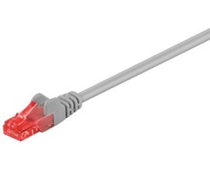 Goobay CAT 6 Komutacinis kabelis, U/UTP, pilkas, 15 m, Cat6, U/UTP (UTP), RJ-45, RJ-45, Pilkas