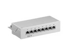 Goobay CAT 6 mini/desktop patch panelė, 8 prievadai – Pilka spalvos versija