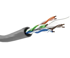 Goobay CAT 6 tinklo kabelis, U/UTP, pilkas, 100m, 100 m, Cat6, U/UTP (UTP), pilkas