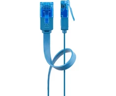 Goobay CAT 6A plokščias tinklo kabelis U/UTP, mėlynas, 1 m, Cat6a, U/UTP (UTP), RJ-45, RJ-45, mėlynas