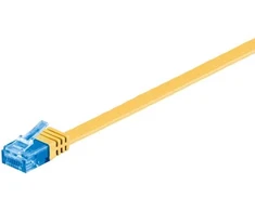 Goobay CAT 6A plokščias tinklo kabelis U/UTP, geltonas, 2 m, Cat6a, U/UTP (UTP), RJ-45, RJ-45, geltonas