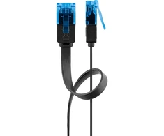 Goobay Kabelis LAN Patchcord CAT 6A UTP PŁASKI juodas 5m