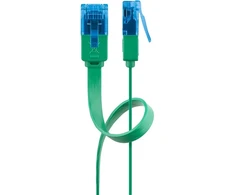 Goobay CAT 6A Flat Komutacinis kabelis U/UTP, žalias, 0.5 m, Cat6a, U/UTP (UTP), RJ-45, RJ-45, Žalias