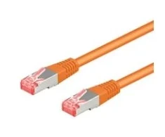 Goobay CAT 6A jungiamasis kabelis, S/FTP (PiMF), oranžinis, 7,5 m - LSZH be halogenų, CU medžiaga
