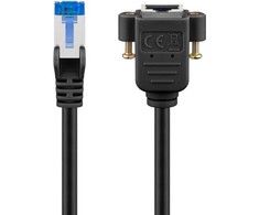 Goobay CAT 6A ilgintuvas S/FTP (PiMF), juodas - Laido ilgis 1 m