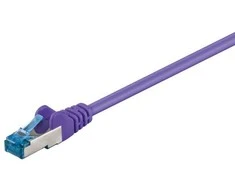 Goobay CAT 6A tinklo kabelis, S/FTP (PiMF), 0,25 m, violetinis, 0,25 m, Cat6a, S/FTP (S-STP), RJ-45, RJ-45, violetinis