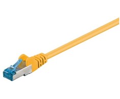 Goobay CAT 6A tinklo kabelis, S/FTP (PiMF), 15 m, geltonas, 15 m, Cat6a, S/FTP (S-STP), RJ-45, RJ-45, geltonas