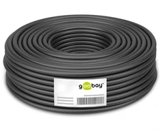 Goobay CAT 6A lauko tinklo kabelis, S/FTP (PiMF), juodas, 100m, 100 m, Cat6a, S/FTP (S-STP), juodas