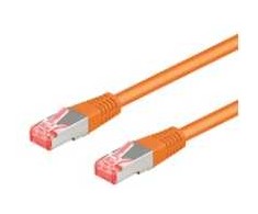 Goobay CAT 6A jungiamasis kabelis, S/FTP (PiMF), oranžinis, 10 m - LSZH be halogenų, CU medžiaga